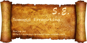 Somogyi Ernesztina névjegykártya