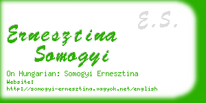 ernesztina somogyi business card